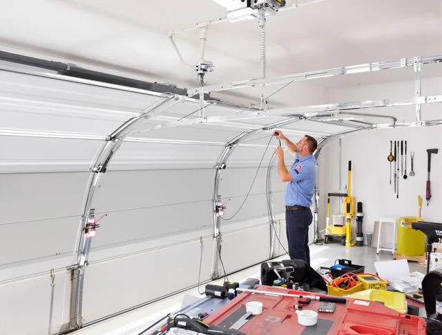 Garage door cable repair service by Waterbury Garage Door Repair in Waterbury