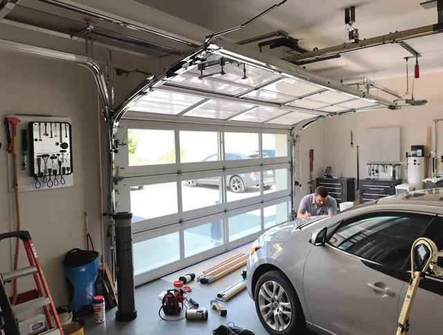 Garage door noise reduction service by Waterbury Garage Door Repair in Waterbury
