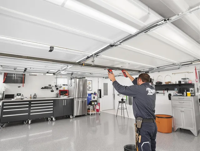 Overhead garage door repair service by Waterbury Garage Door Repair in Waterbury
