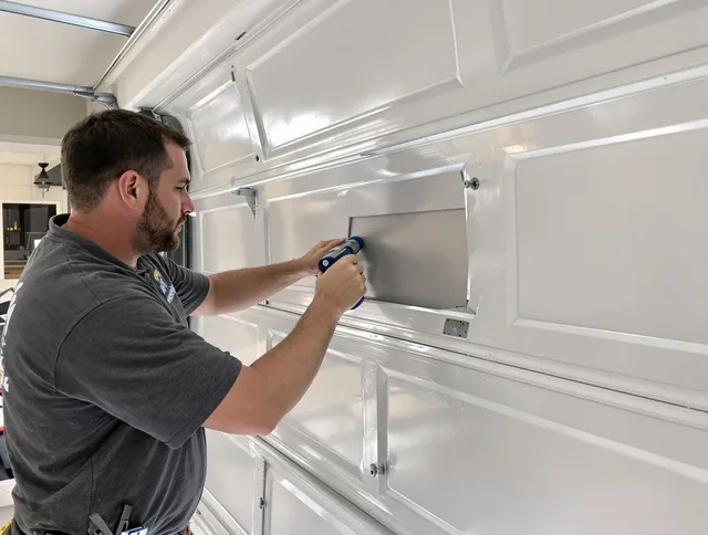 Garage door panel repair by Waterbury Garage Door Repair in Waterbury